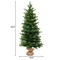 3 Feet Tabletop Christmas Tree with 50 LED Lights and Timer PVC PE Branches and Cement Base